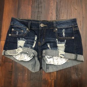 BeBe shorts with sequins